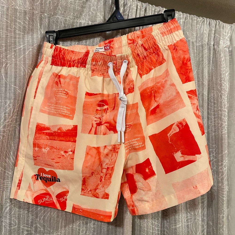 Vibrant Graphic Swim Board Shorts